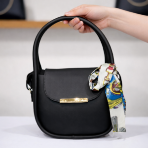 Black Blossom Handbag